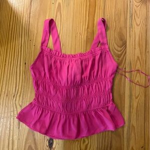 Pink summer backless tank top! Worn once and in great condition!